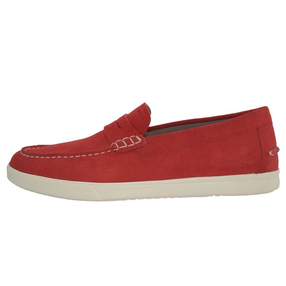 Mocasini barbati, din piele naturala, marca Geox, U722CC-05-06, rosu, Rosu
